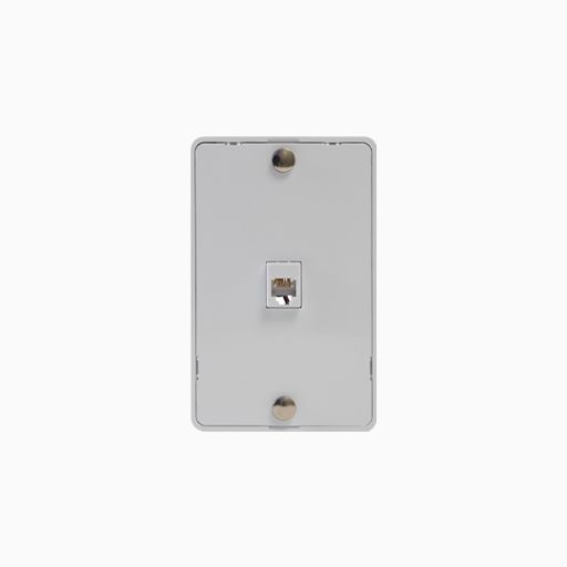 ICC IC630DB6WH Single-Gang Telephone Faceplate, 6P6C, White
