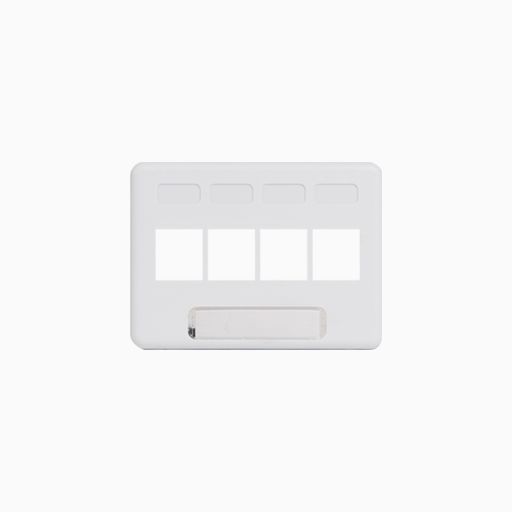 ICC IC107FN4WH Modular Furniture Faceplate with Ports for HD Style