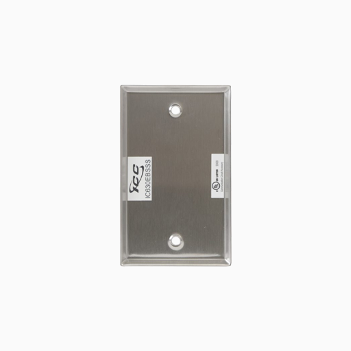 ICC IC630EBSSS Faceplate Blank with Double Gang, Stainless Steel