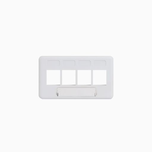 ICC IC107FT4WH Modular Furniture Faceplate with Ports for HD Style