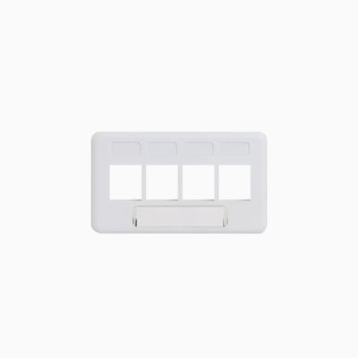 ICC IC107FT4WH Modular Furniture Faceplate with Ports for HD Style