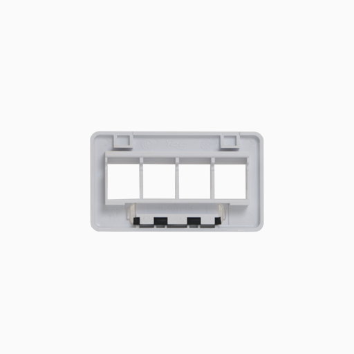 ICC IC107FT4WH Modular Furniture Faceplate with Ports for HD Style
