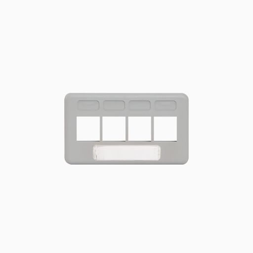 ICC IC107FT4GY Modular Furniture Faceplate with Ports for HD Style