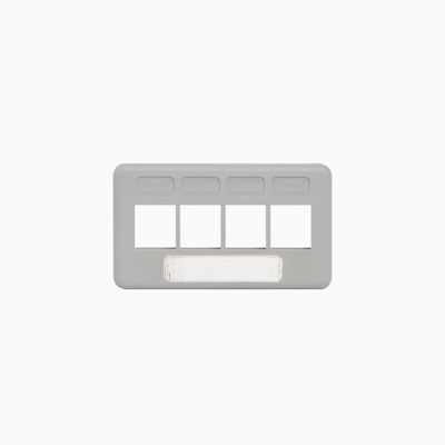 ICC IC107FT4GY Modular Furniture Faceplate with Ports for HD Style