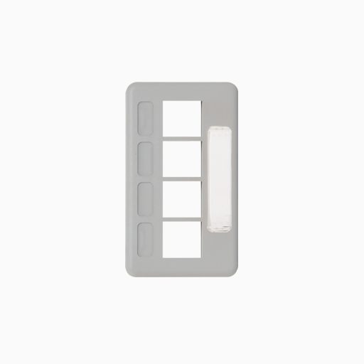 ICC IC107FT4GY Modular Furniture Faceplate with Ports for HD Style