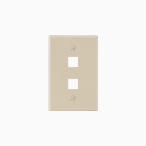 ICC IC107LF2AL Classic Oversized Faceplate with 2-Port, Almond
