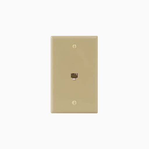 ICC IC630E60IV Faceplate with 6P6C Screw Terminals, Ivory