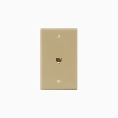 ICC IC630E60IV Faceplate with 6P6C Screw Terminals, Ivory