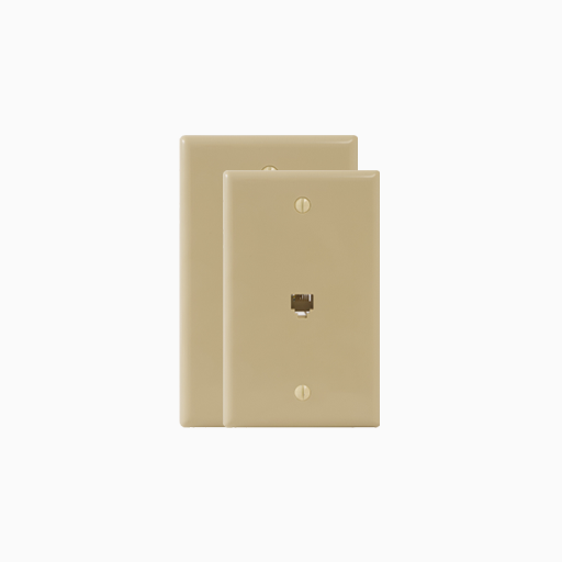 ICC IC630E60IV Faceplate with 6P6C Screw Terminals, Ivory