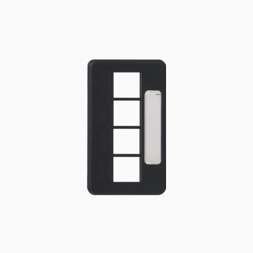 ICC IC107FT4BK 4-Port TIA Furniture Faceplate, Black
