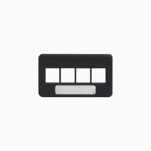 ICC IC107FT4BK 4-Port TIA Furniture Faceplate, Black