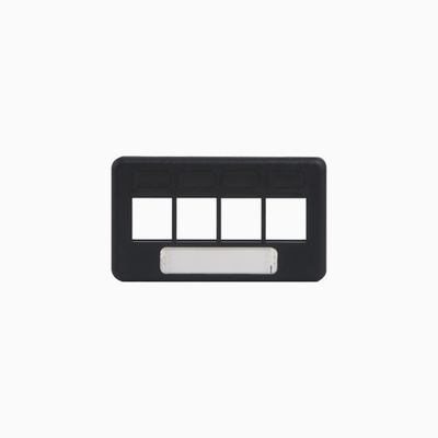 ICC IC107FT4BK 4-Port TIA Furniture Faceplate, Black