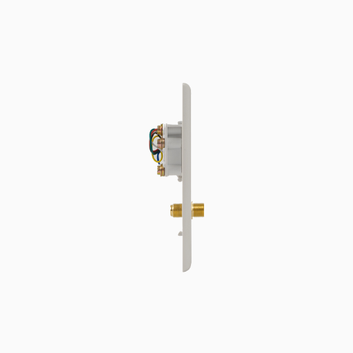 ICC IC630E6GWH Faceplate with 6P6C Screw Terminals and F-Type