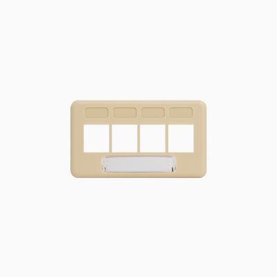 ICC IC107FT4IV Modular Furniture Faceplate with 4-Port for HD Style