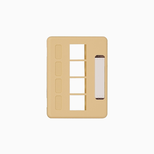 ICC IC107FN4IV Modular Furniture Faceplate for HD Style, Ivory