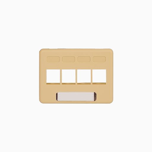 ICC IC107FN4IV Modular Furniture Faceplate for HD Style, Ivory