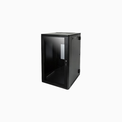 Strong SR-WMS-18U Wall Mount Rack System, 18U, Steel, Black