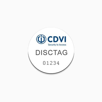 CDVI DISCTAG25 Mini PVC Adhesive Tag, 25-Pack