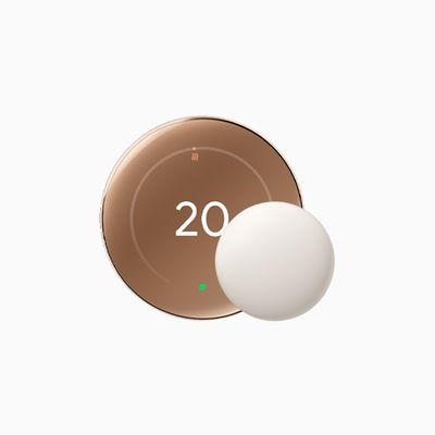 Google Nest Learning Thermostat 4th Gen Nest Temperature, Gold