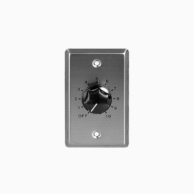 Speco WAT20 Wall Plate Volume Control, 20W, Silver and Black
