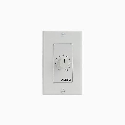 Valcom V-2992-W Single Gang Volume Control Wall Mount, White