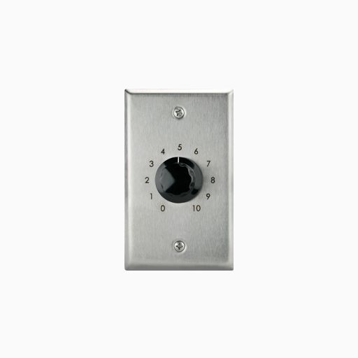 Valcom V-1092 Wall Mount Volume Control, Brushed Stainless-Steel