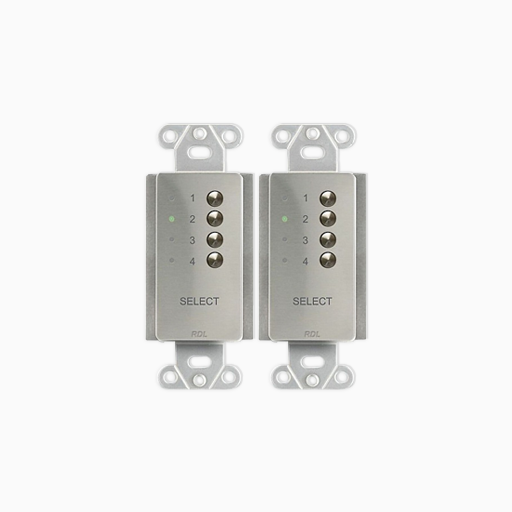 RDL DS-RC4M Series 4-Channel Remote Control, Stainless Steel
