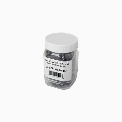 Strong SR-SCREWS-200JAR Metal 10-32 Rack Screws, Steel, Black