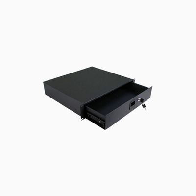 Strong SR-DRAWER-2U Lockable Rack Drawer, 2U, Steel, Black