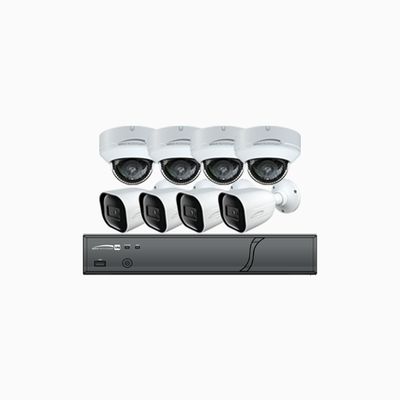 Speco ZIPL8BD2 8-Channel NVR with IP 4MP Camera Kit