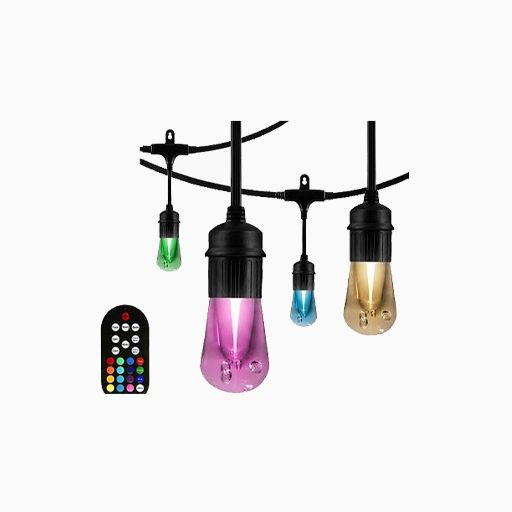Jasco 66903 Pro Series Seasons Vintage LED Café Lights 24 to 12 Bulbs