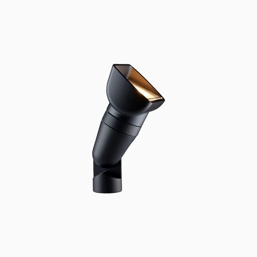 FX Luminaire QB-1LED-FB QB LED Up Light, Wall Wash, Flat Black
