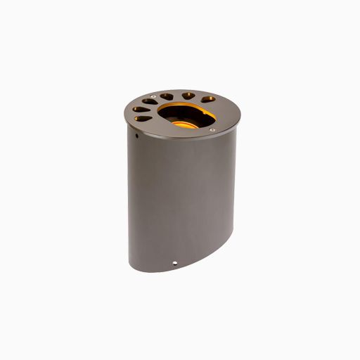 FX Luminaire KG-ZD-9LED-BZ Well Light Terra Collection, Bronze