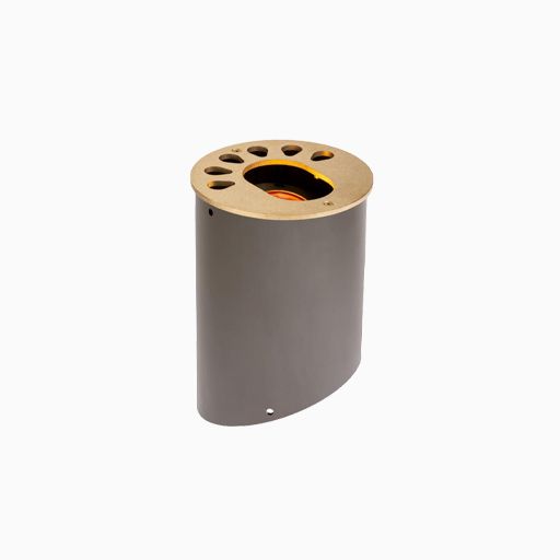 FX Luminaire KG-ZDC-BS Well Light Terra Collection, Natural Brass