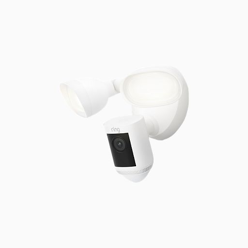 Ring Floodlight Cam Wired Pro, Outdoor Security Camera, White
