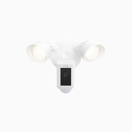 Ring Floodlight Cam Wired Plus with Motion-Activated 1080p, White