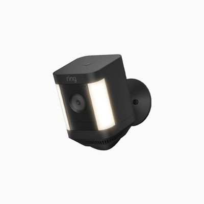 Ring Spotlight Cam Plus, Battery Color Night Vision Camera, Black