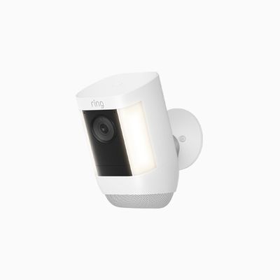 Ring Spotlight Cam Pro Plug-in Motion Detection, Night Vision, White