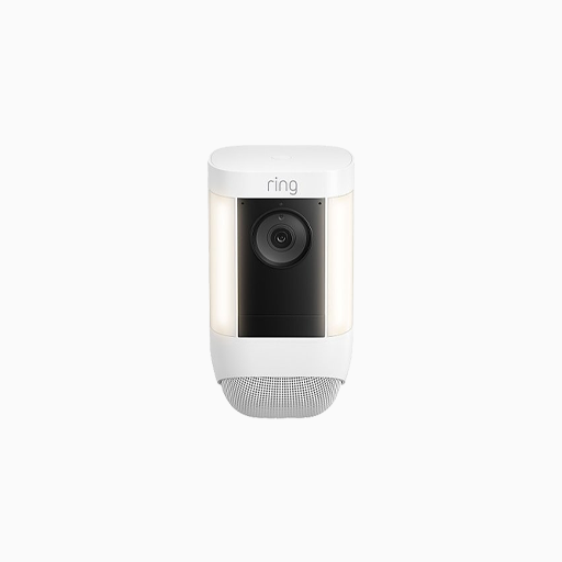 Ring Spotlight Cam Pro Plug-in Motion Detection, Night Vision, White