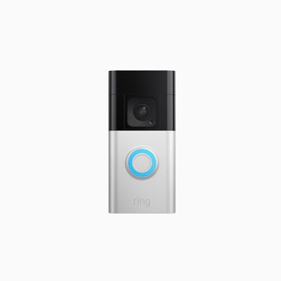 Ring B09WZCHQDB Battery Doorbell Plus, Satin Nickel and Black