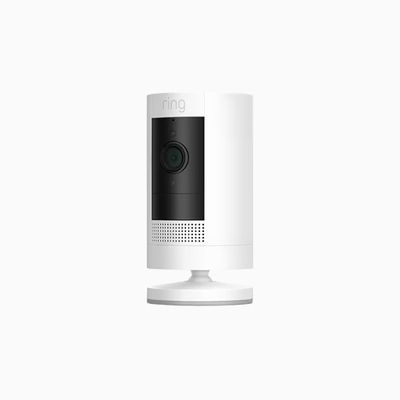 Ring Outdoor Cam Plus with Rechargeable Battery Pack, White