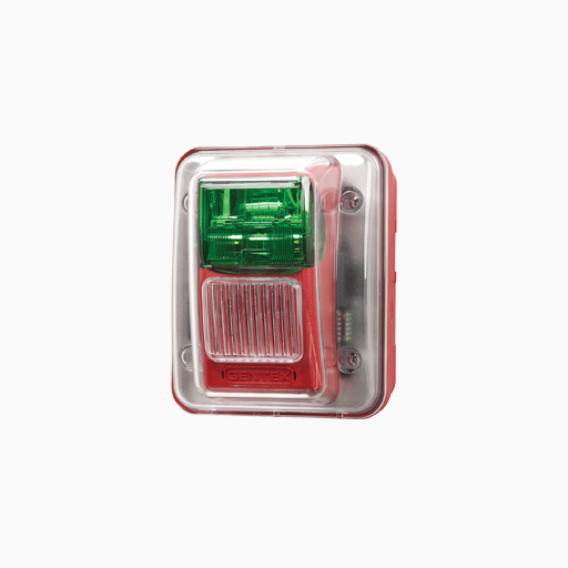 Gentex WGEC24-75WR Evacuation Outdoor Wall Moun, 24VDC, Red