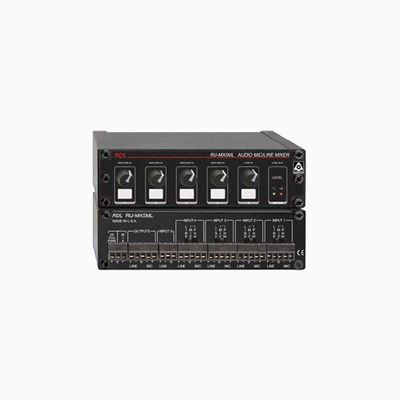 RDL RU-MX5ML 5-Channel Mic/Line Audio Mixer, Phantom Power