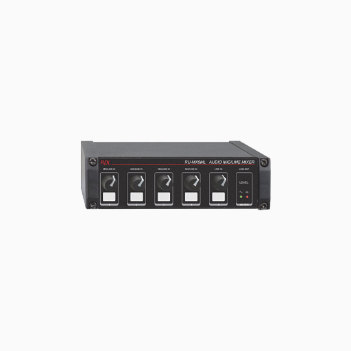 RDL RU-MX5ML 5-Channel Mic/Line Audio Mixer, Phantom Power