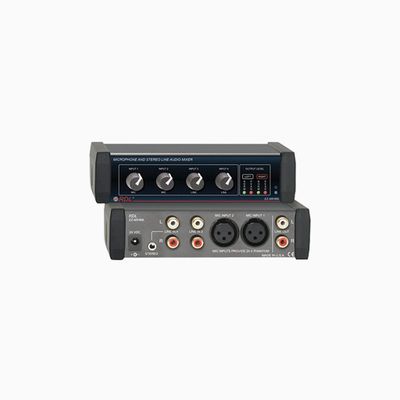 RDL EZ-MX4ML Mic and Stereo Line Audio Mixer, 4x1