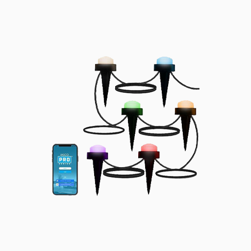 Jasco 66871 Pro Series Wi-Fi LED Mini Landscape Lights, 6-Pucks