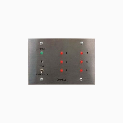 Cornell A-4006A Annunciator, Zone on Gang Stainless-Steel Plate