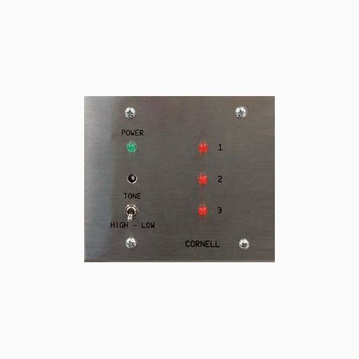 Cornell A-4003A Annunciator, Zone on Gang Stainless-Steel Plate