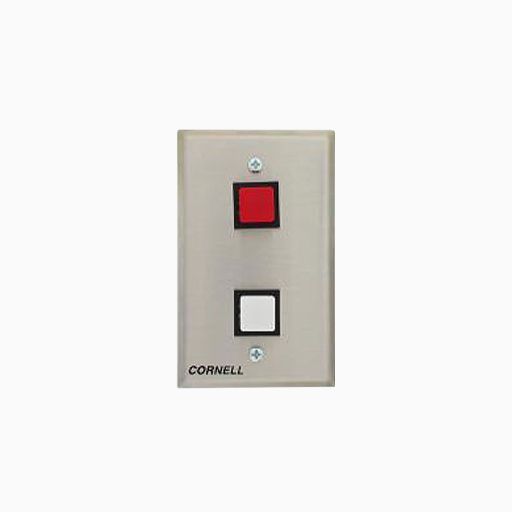 Cornell S-132AS 2-Push Button Status Station, Single Gang