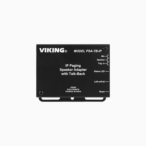 Viking PSA-TB-IP IP Paging Speaker Adapter with Talk-Back Viking PSA-TB-IP IP Paging Speaker Adapter with Talk-Back